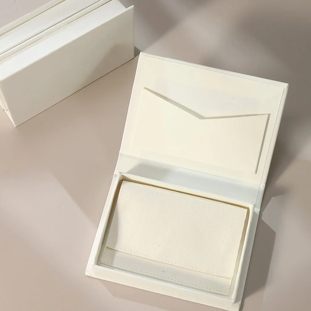 Creative Book Flip Top Jewelry Packaging Case with Envelope Design Lining Thick Cardboard  Earrings Necklaces Bracelet Gift Box
