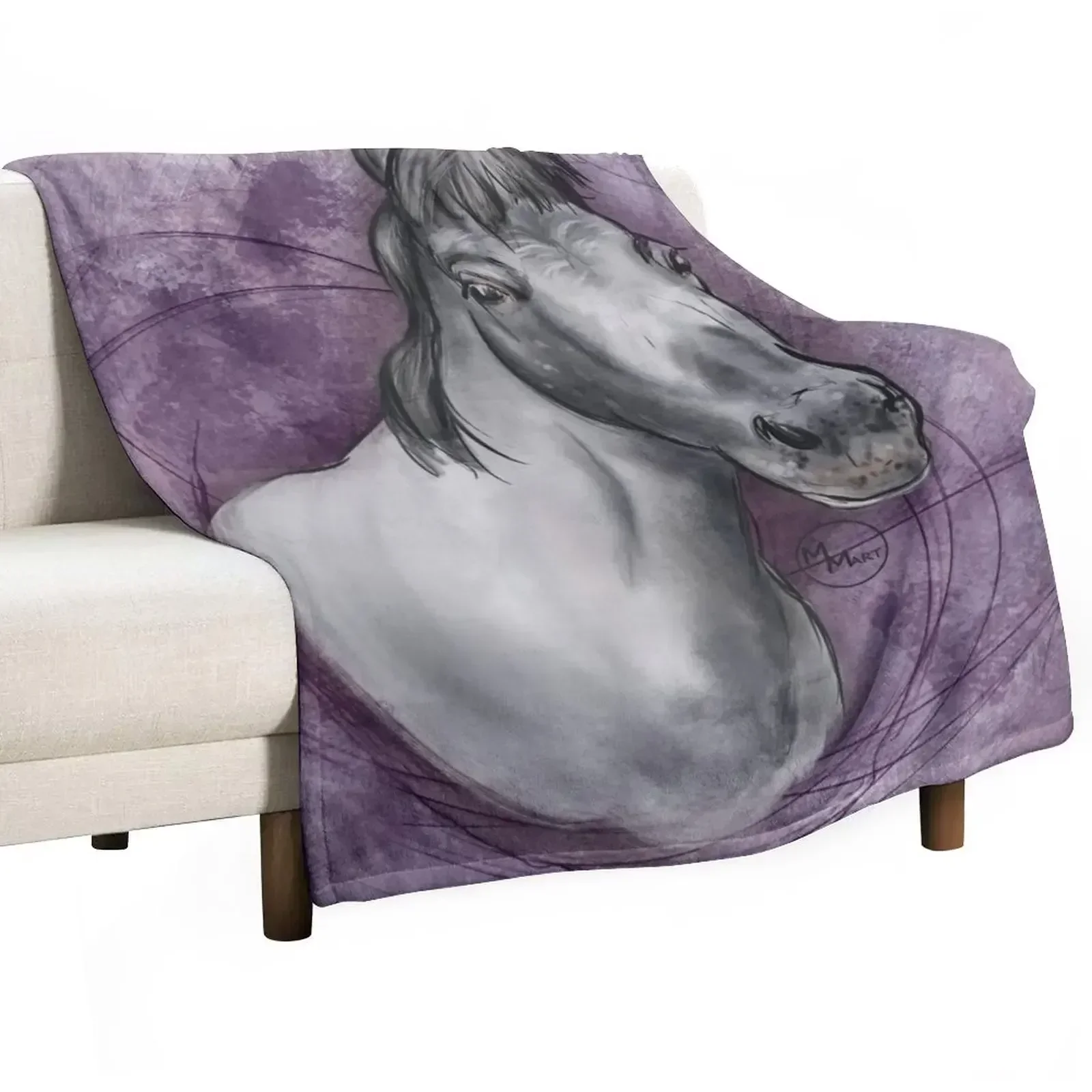 Mini-Horse Throw Blanket Cute Plaid Weighted warm for winter Extra Large Throw cosplay anime Luxury Designer Blankets