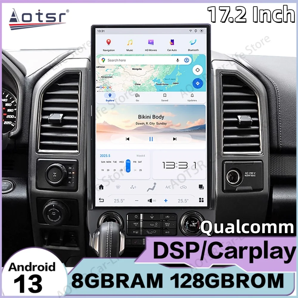 

17.2 Inch Qualcomm For Ford F150 S3 2015~2020 Multimedia Android 13 Car Radio GPS Navigation Video Stereo Receiver IPS Head Unit
