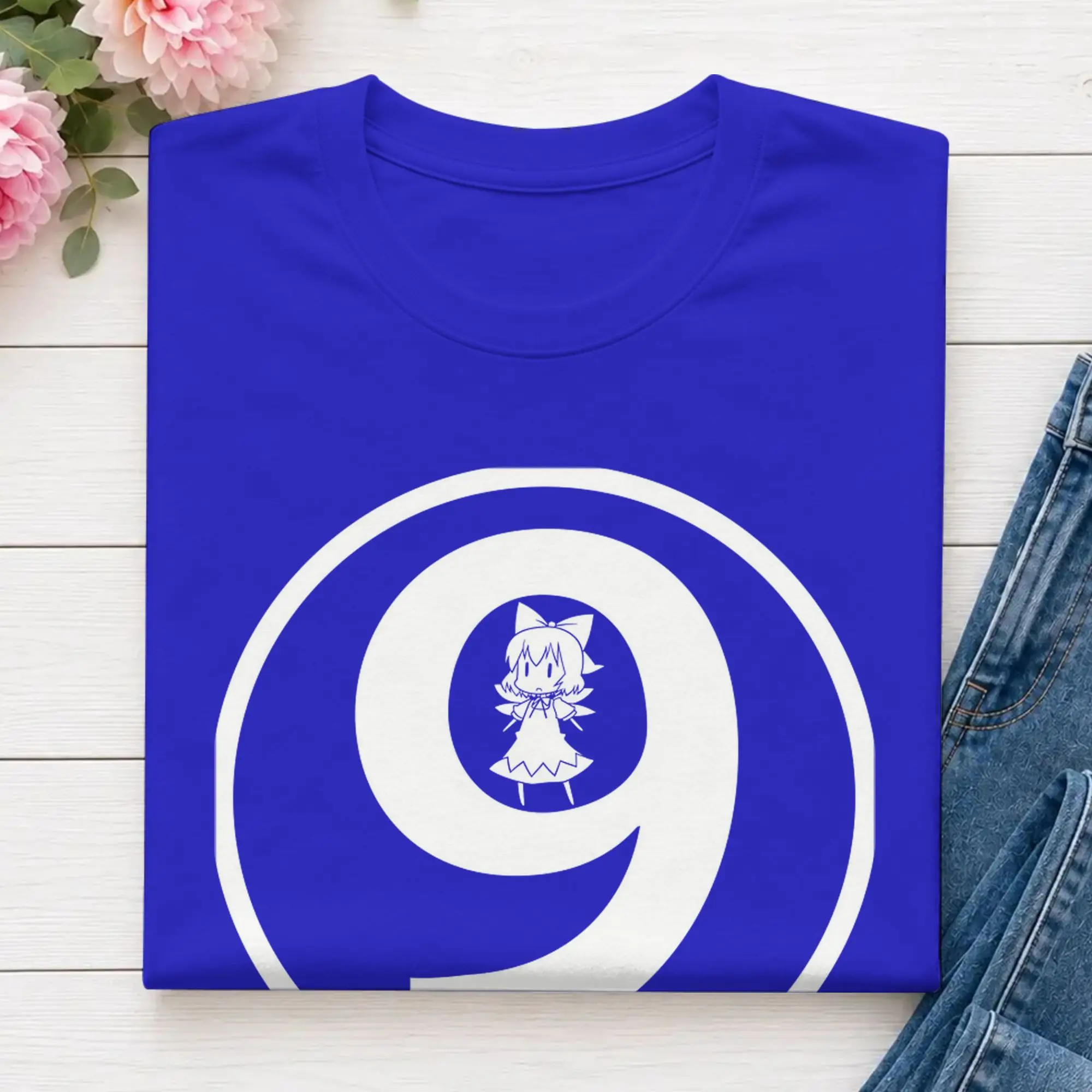 Men's T-Shirts Circle   Funny Pure Cotton Tee Shirt Short Sleeve Touhou Project T Shirt O Neck Tops Summer