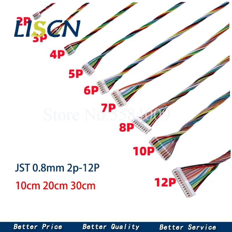 10Pcs Jst 0.8Mm Con… - image