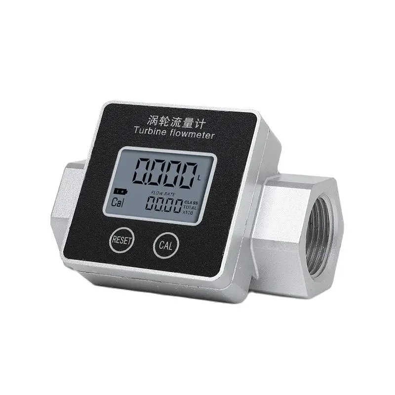 K24 stainless steel turbine flow meter chemical methanol diesel gasoline electronic digital display liquid waterproof