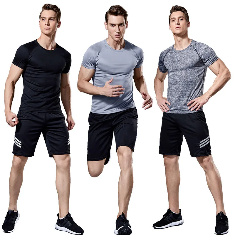 Sports Suit Men's Summer Basketball Sportswear New Sportswear Short-sleeved Fitness Shorts Running Quick-drying Sportswear