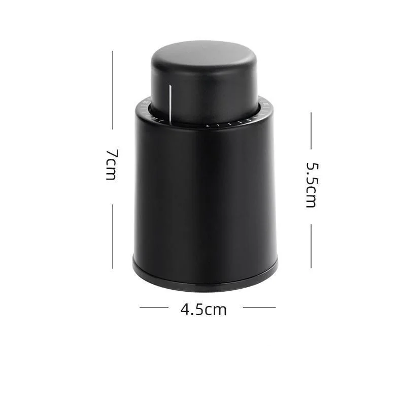 Presstype ABS Wine Stopper with Vacuum Pump and Date Indicator for Wine Preservation by Removing Air Effectively