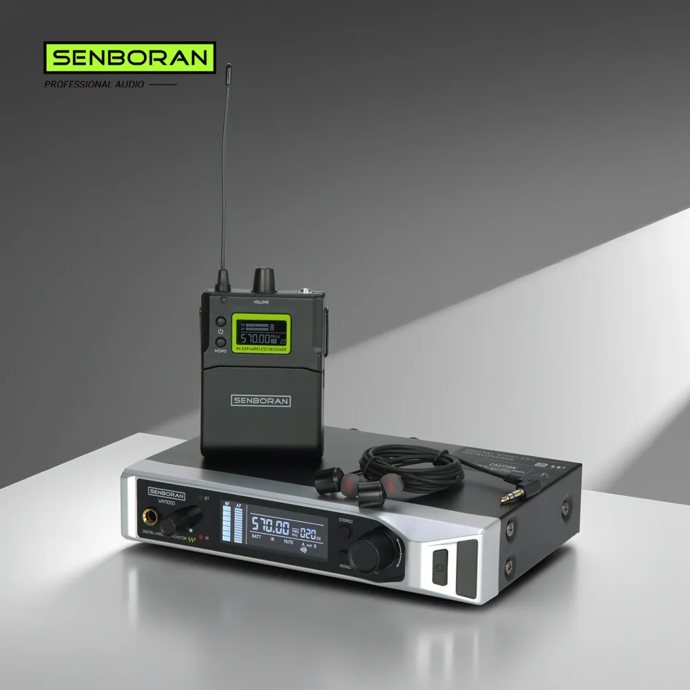Senboran WM1000 système de surveillance sans fil intra-auriculaire équipement de surveillance stéréo professionnel accompagnement de bande de performance sur scène