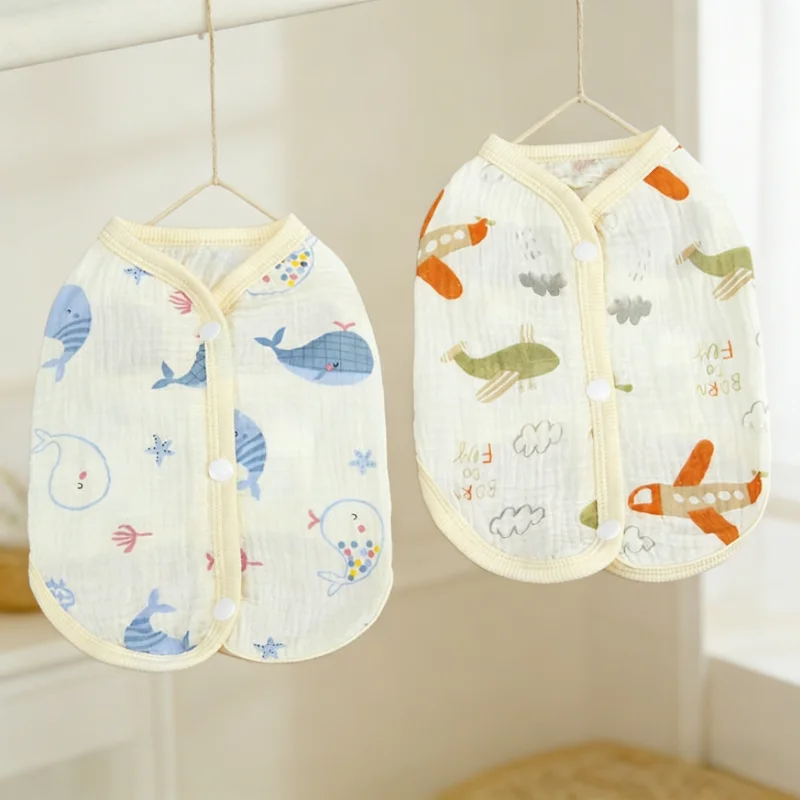 Summer Thin Dog Vest Fashion Pet Dog Clothes Cute Soft Puppy Vest Jacket Cartoon Print Cat Pullovers Pet Shirt Chihuahua Outfits