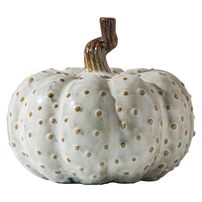 

DSA Home Furnishing Ornament Ceramic Pumpkin Creative B & B Hotel Ornament Featured Simulation Plant Ornament