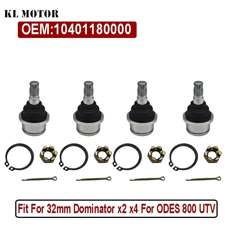 4PCS Front Lower Upper Ball Joint set 32mm Dominator x2 x4 For ODES 800 UTV 10401180000
