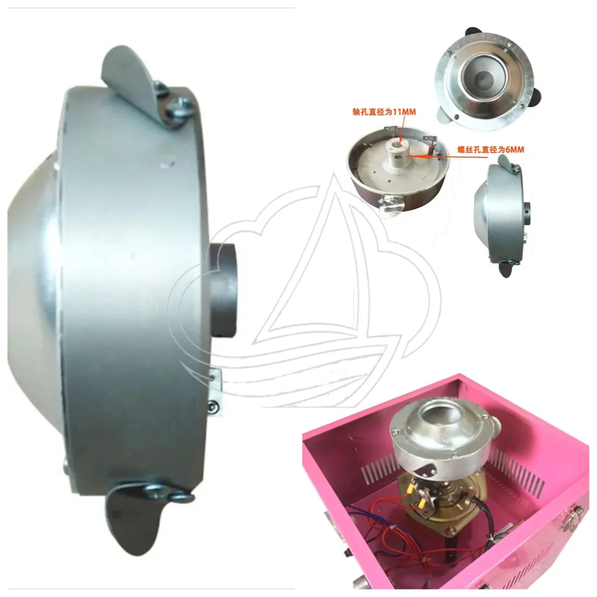 

Floss Candy Machine Sugar Outlet Head, Universal Rotating Spare Parts for Candy Floss Making Device