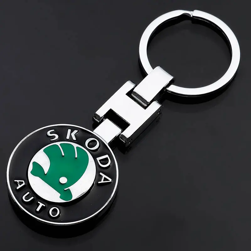 Car Emblem Keychain Styling Key Ring Accessories For Skoda Octavia Kodiaq Fabia Superb Yeti Enyaq Rapid Kamiq Karoq Derivati Vrs