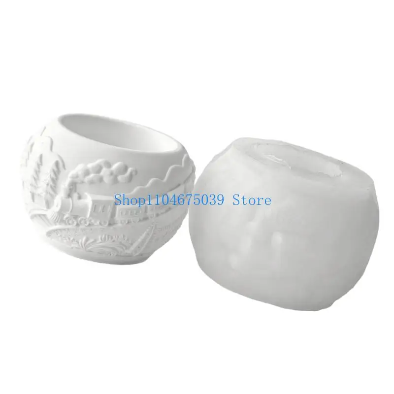 

5asd Small Train Embossed Silicone Mold Flexible Craft Supplies Crafting Moulds