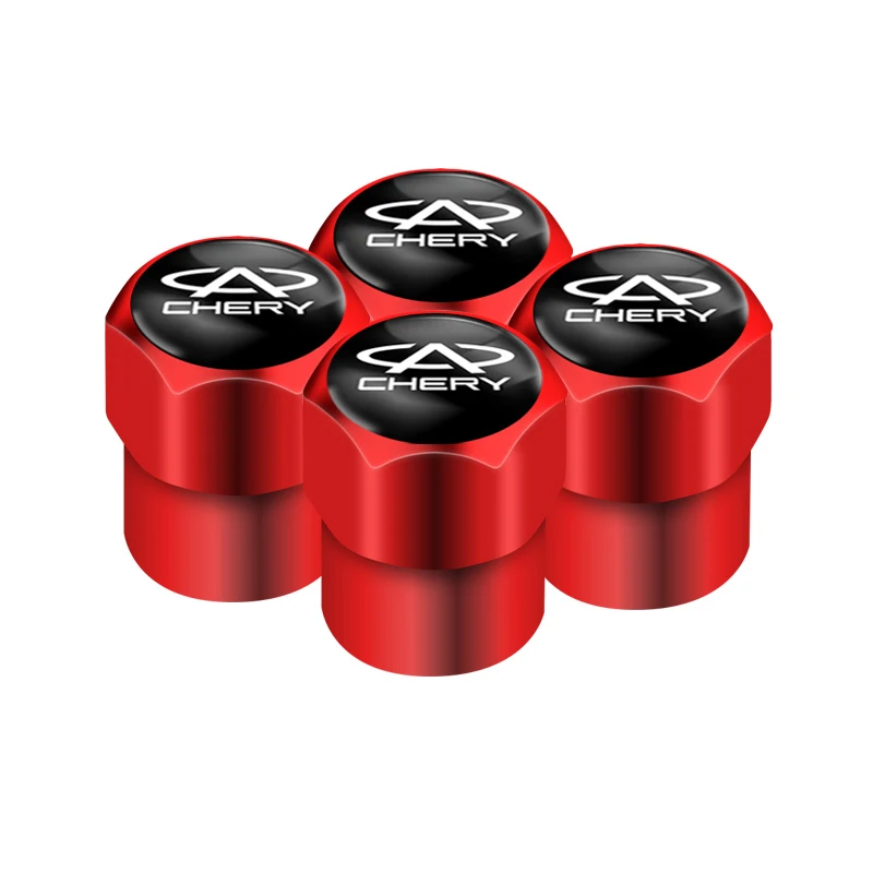 4PCS Car Styling Car Wheel Tire Valve Cap Stem Case For Chery Tiggo 2 3 5 T11 QQ A3 A5 E3 EQ X1 QQ3EV 3X E5 A1 V5 ARRIZO 3 5 7