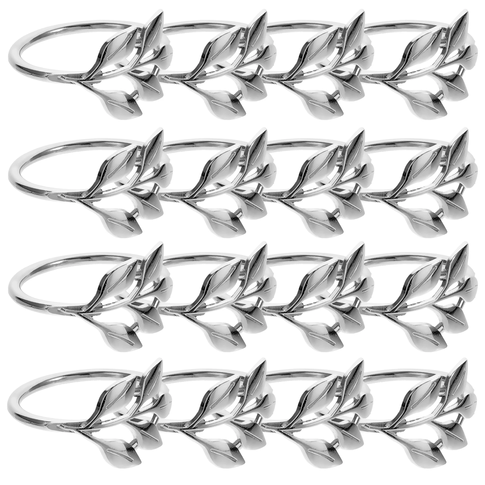 

20Pcs Napkin Rings Metal Leaf Design Decorative Napkin Holders Wedding Dinner Party Table Serviette Rings Napkins Holder