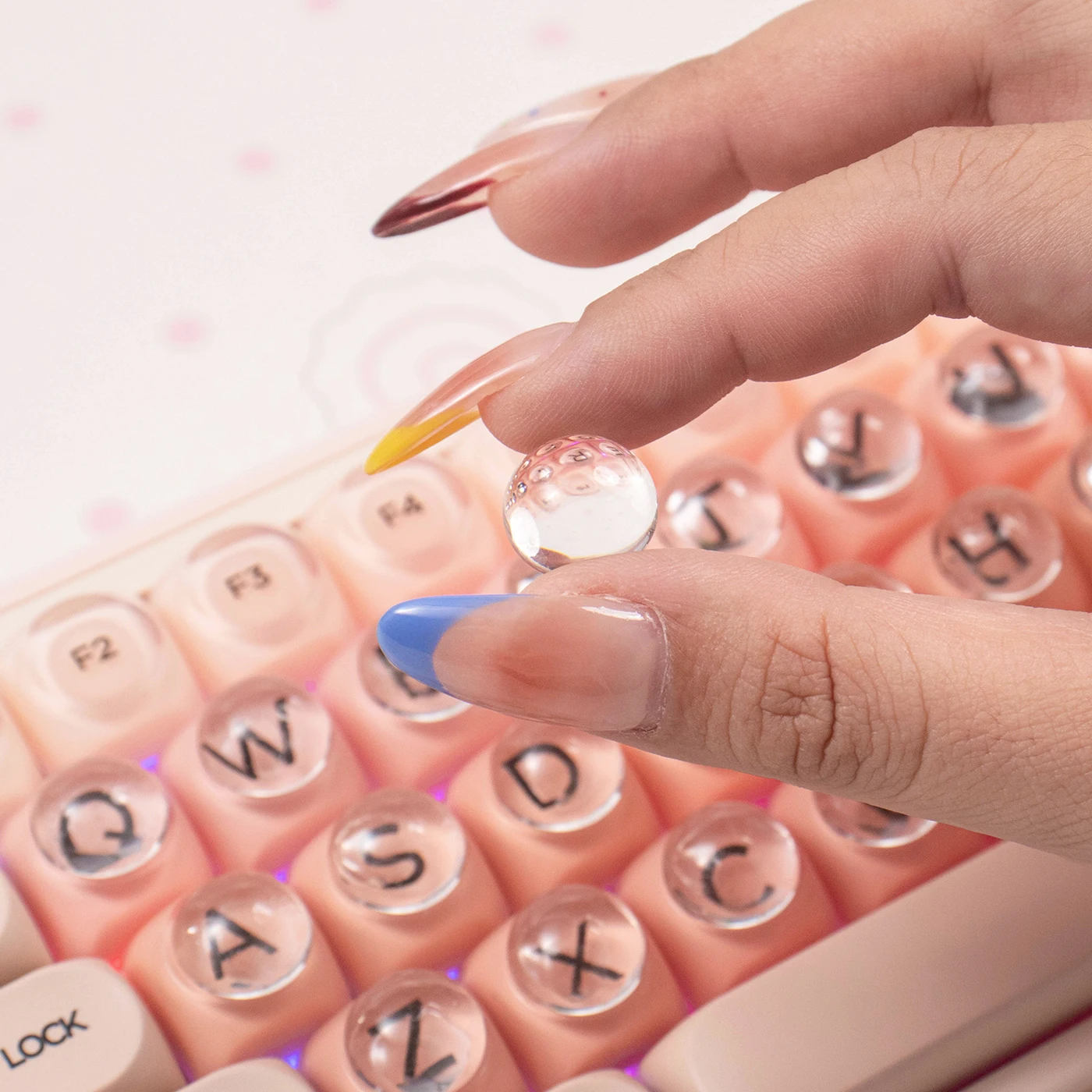 

100 Pcs Keyboard Stickers for Keyboard Typing Keyboard Cover Long Nails Bubble Stickers for Keyboard Sticker Glass Keys