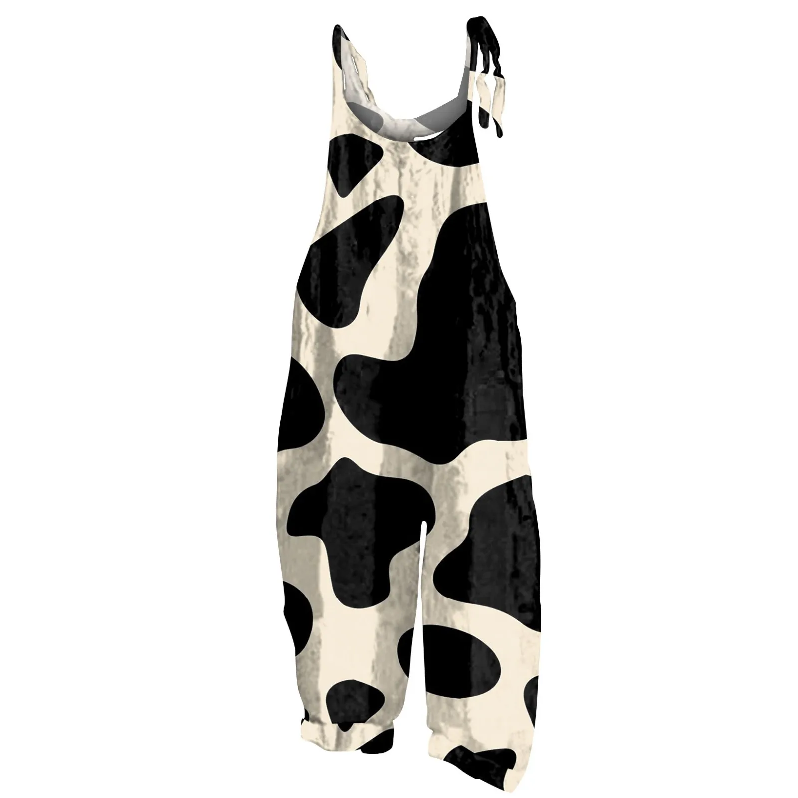 

2023 Summer Long Jumpsuit Women Overalls Cow Print Jumpsuit Ladies Jump Suit Romper Overalls For Women