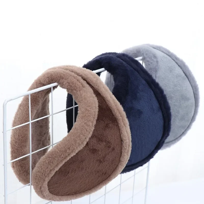 Soft Plush Thickening Ear Warmer Women Men Cold Proof Fashion Winter Earmuffs Solid Color Earflap Outdoors Protection Ear-Muffs