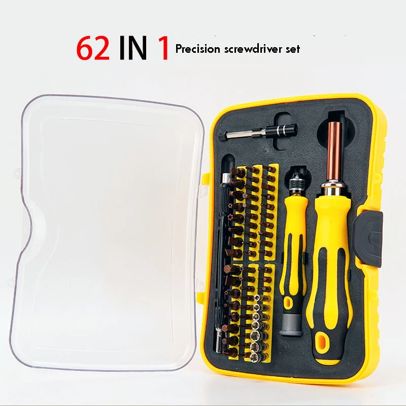 

62 In1Screwdriver Batch Sleeve Kit Magnetic Screwdriver Bit Set Torx Multifunctional Opening Repair Tool Set for Phone Tablet PC