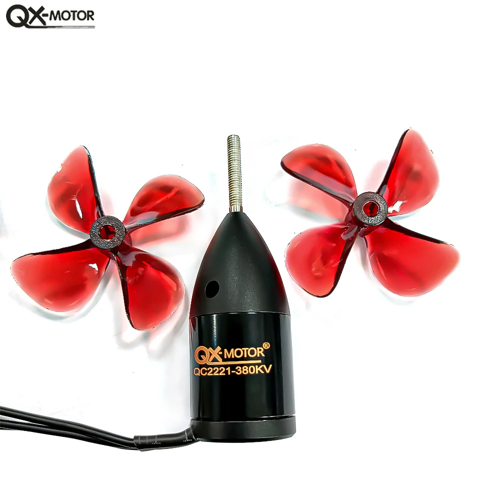 QX-MOTOR subacuático propulsionr impermeable QC2221 Motor sin escobillas uso 50A ESC para hacer nido barco de red tirando barco modelo de barco RC