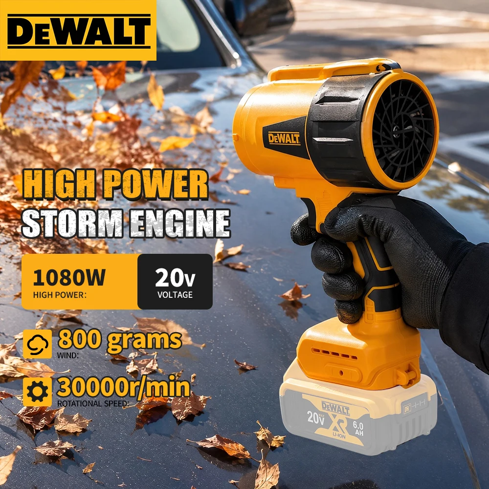 NEW DEWALT 30000RPM Cordless Air Blower 20V Handheld Turbo Violent Fan Dryer Rechargeable Dust Blowing Tool, Tool Only.D317-2