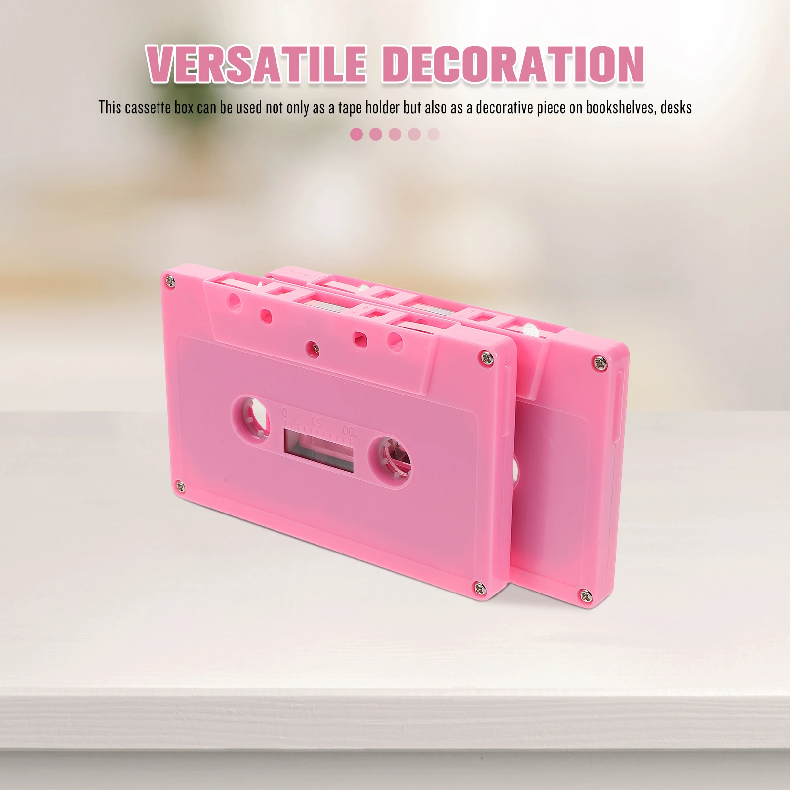 

2 Pcs Retro Tape Cassette Blank Cartridge Audio Tapes Decor Empty Cassettes Vintage