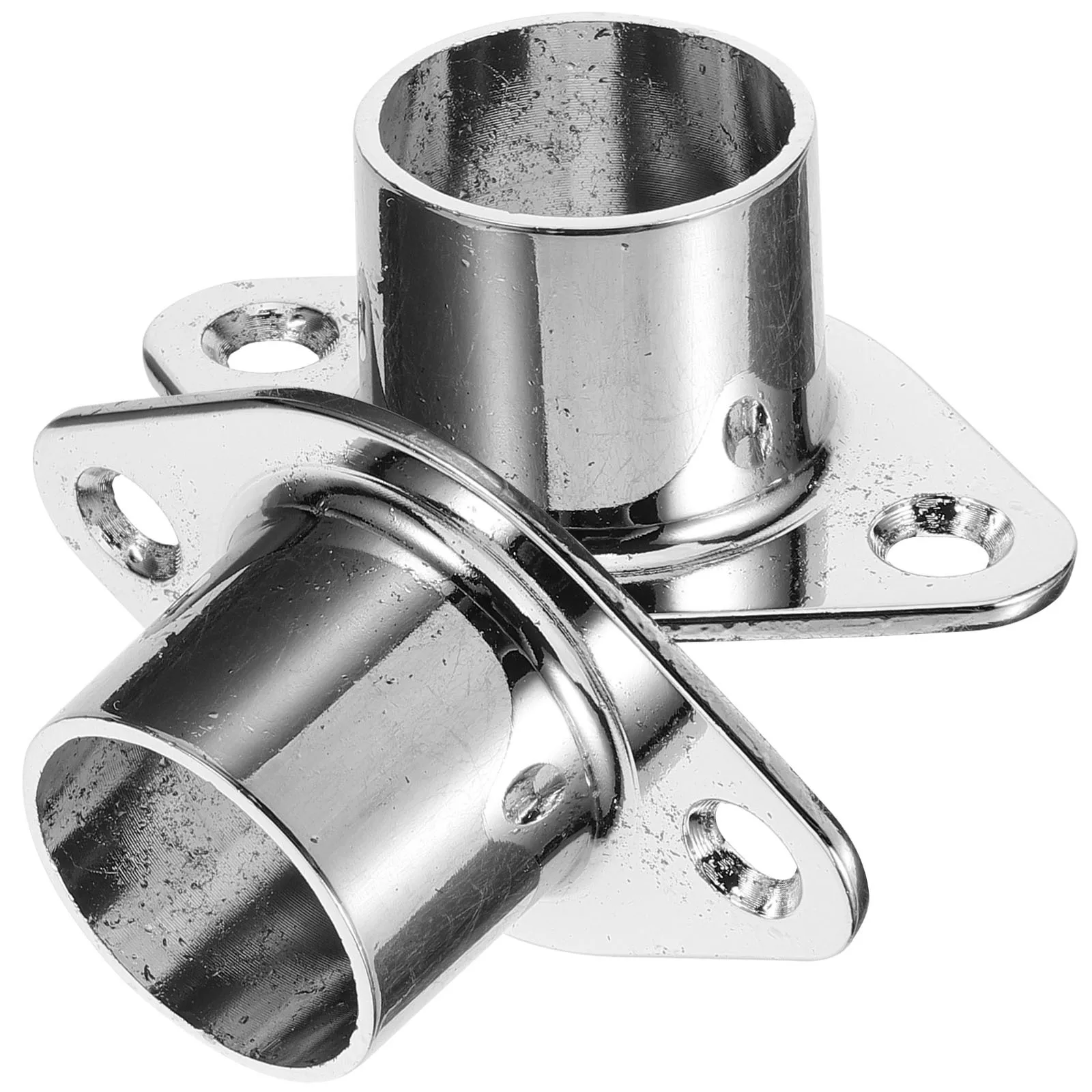 

2Pcs Closet Rod Holders Zinc Alloy Socket for Shower Curtain Towel Rod Closet Pole End Support Home Supply