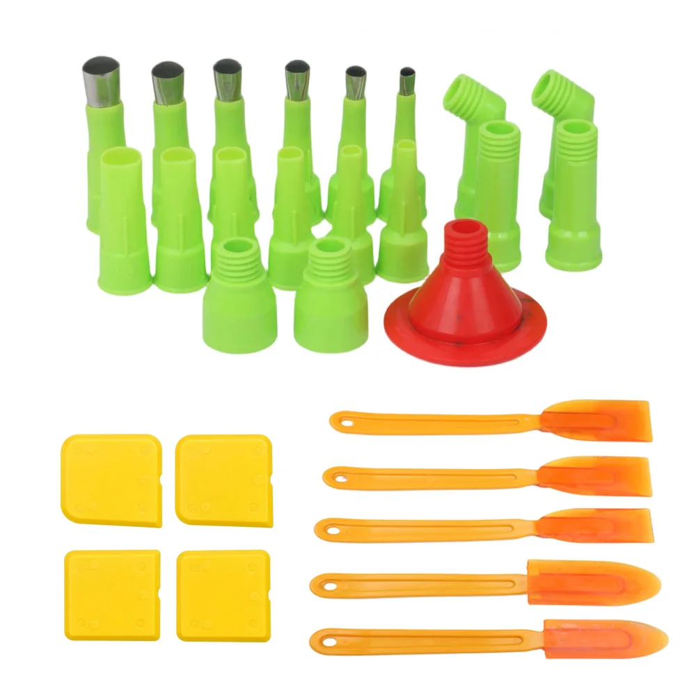 Professional Caulk Tips And Rubber Smoother Set Upgrade Caulking Nozzles Tips Caulk For Finisher Kit Rubber Caulking Tools