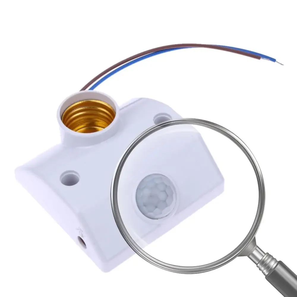 Soket Lampu Otomatis dengan Saklar, Basis Lampu Cerdas, Sensor Gerak, Soket Lampu LED