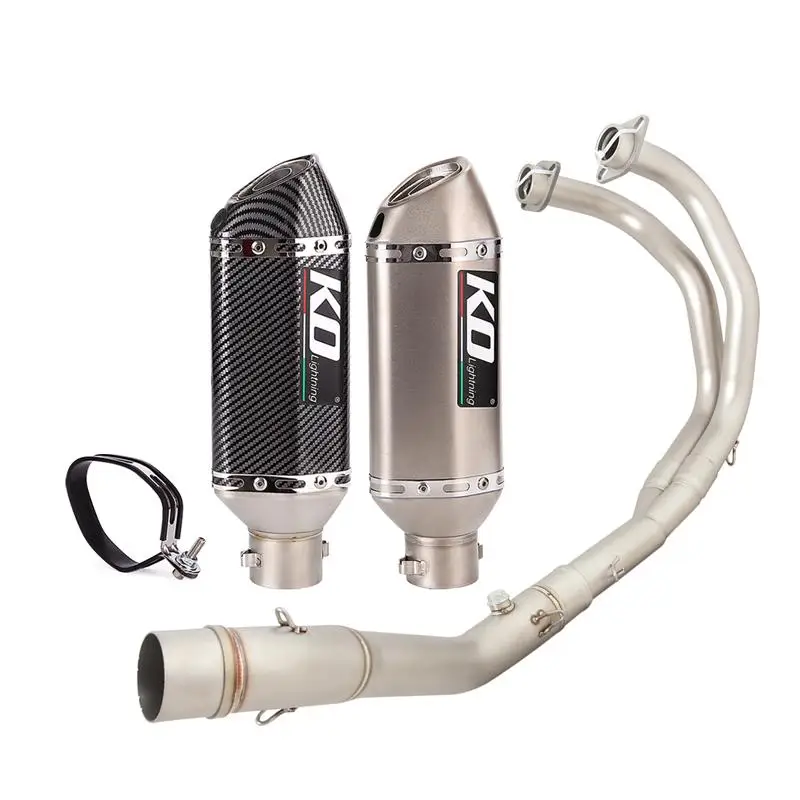 Slip On For Yamaha R3 R25 YZF-R3 MT-03 MT25 2016-2023 Motorcycle Exhaust System Front Pipe Connect 51mm Muffler Stainless Steel