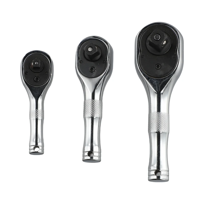 

72 Teeth Quick Socket Mini Ratchet Wrench 1/4 3/8 1/2 Big Medium Small Fly Two-Way Horns Short Handle Repair Hand Tools