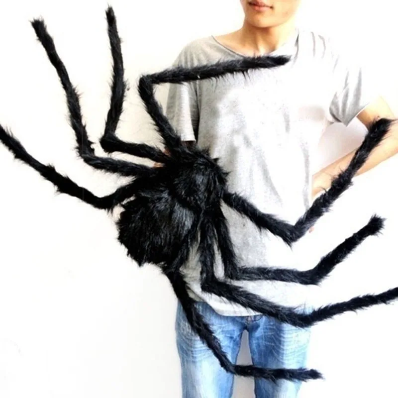 Halloween Big Plush Spider Halloween Decoration Party Props Outdoor Big Spider Decoration Chamber Trick A Prank Big Spider