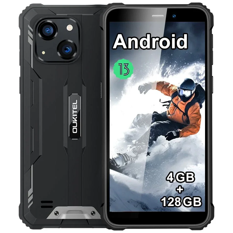 OUKITEL WP32 4GB + 128GB 6.0 "HD + Android 13 Robuuste Smartphone 6300mAh 20MP Vingerafdruk Ontgrendelen Mobiele Telefoon GPS
