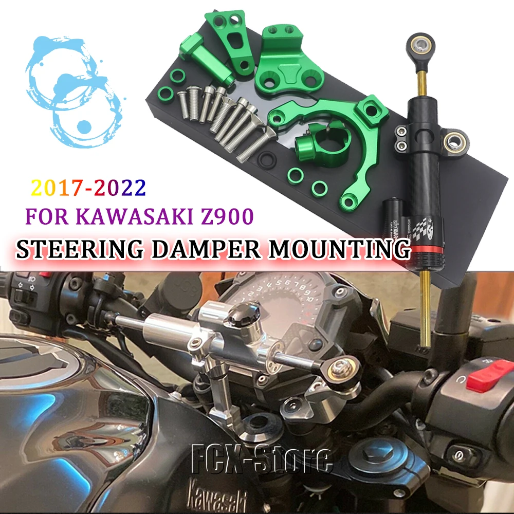 

New Motorcycle Shock Absorber Direction Damper Bracket Steering Buffer Draw Ruler Suitable For Kawasaki Z900 2017 2018 2019 2021