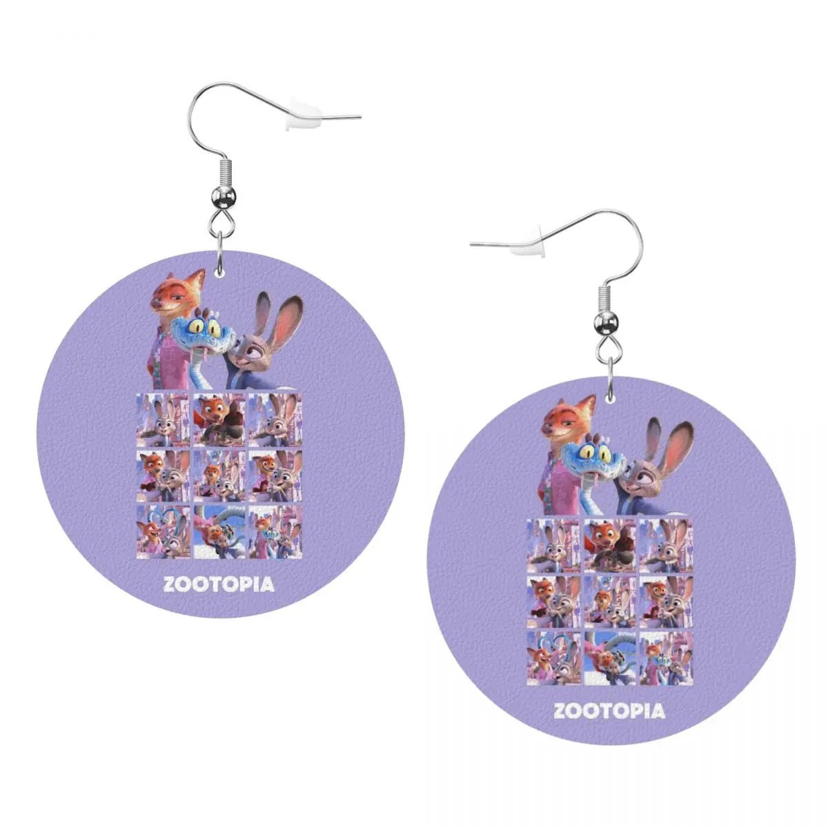 

Кожаные серьги-подвески в стиле Зоотопия для женщин, милые мультяшные серьги-капли, ювелирные аксессуары