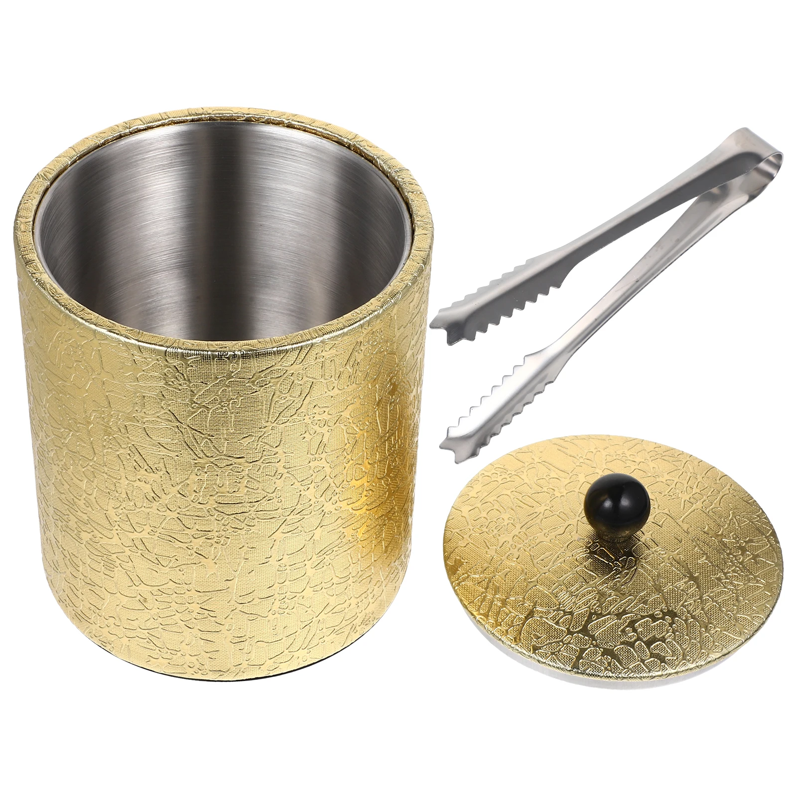 

Stainless Steel Ice Bucket Large Capacity Golden Cooling for Beer Banquet Party Bar Tool Insulated Storage