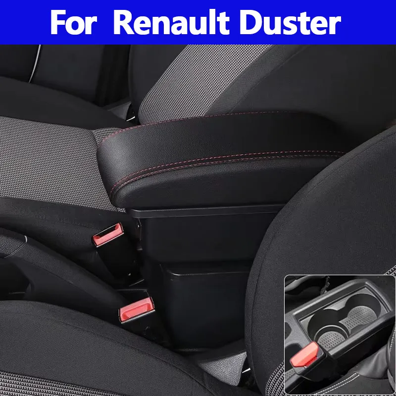 

For Renault Duster Armrest For Dacia Duster Car Armrest Box 2019-2022 Center Console Storage Box Decoration Accessories leather