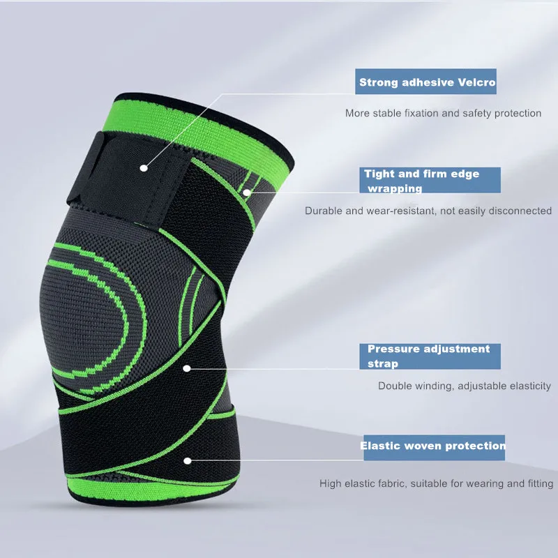 New 1Pcs Sports Warm Knee Pads Men Women Knee Arthritis Joints Protector Mountaineering Cycling Running Non Slip Knee Brace