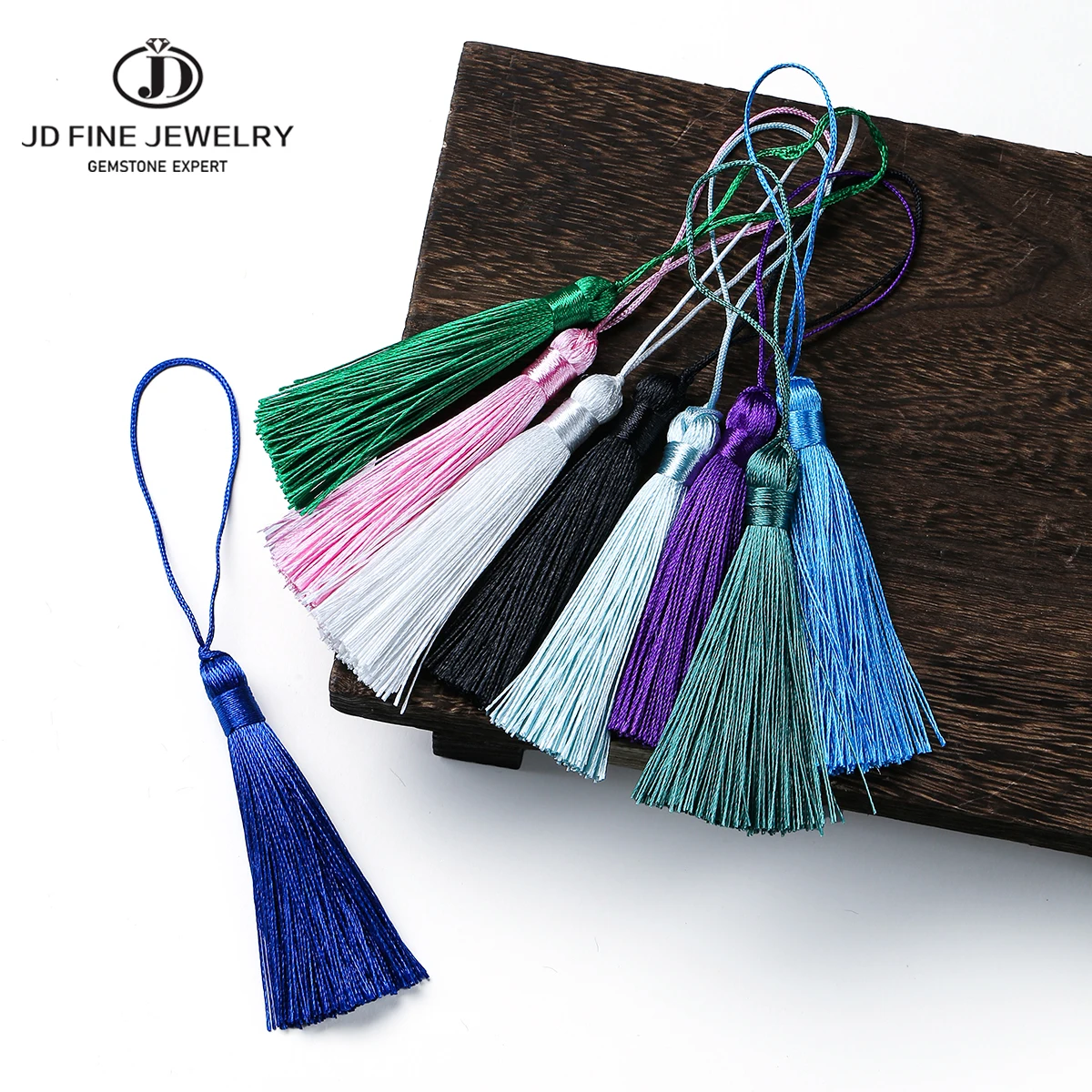 JD Colorful Polyester Silky Tassel Charms Bohemian DIY Jewelry Making Supplies for Earrings Chinese Decorative Craft Accessories