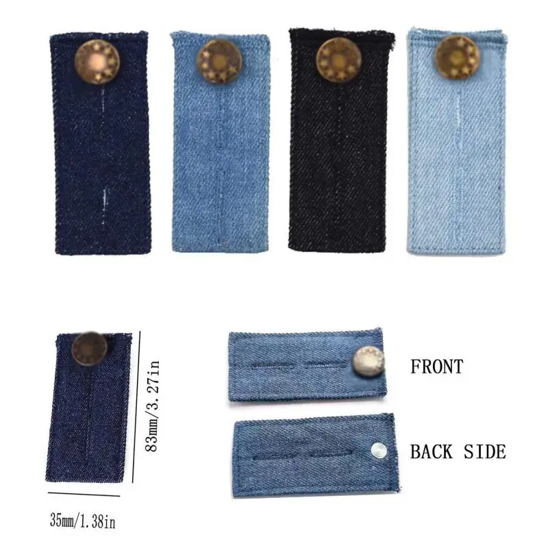 8/4 Stück Hosenverlängerungsknöpfe, Rock- und Jeans-Taillenverlängerer, Elastische Hosenverlängerungsschnallen – Detail 2