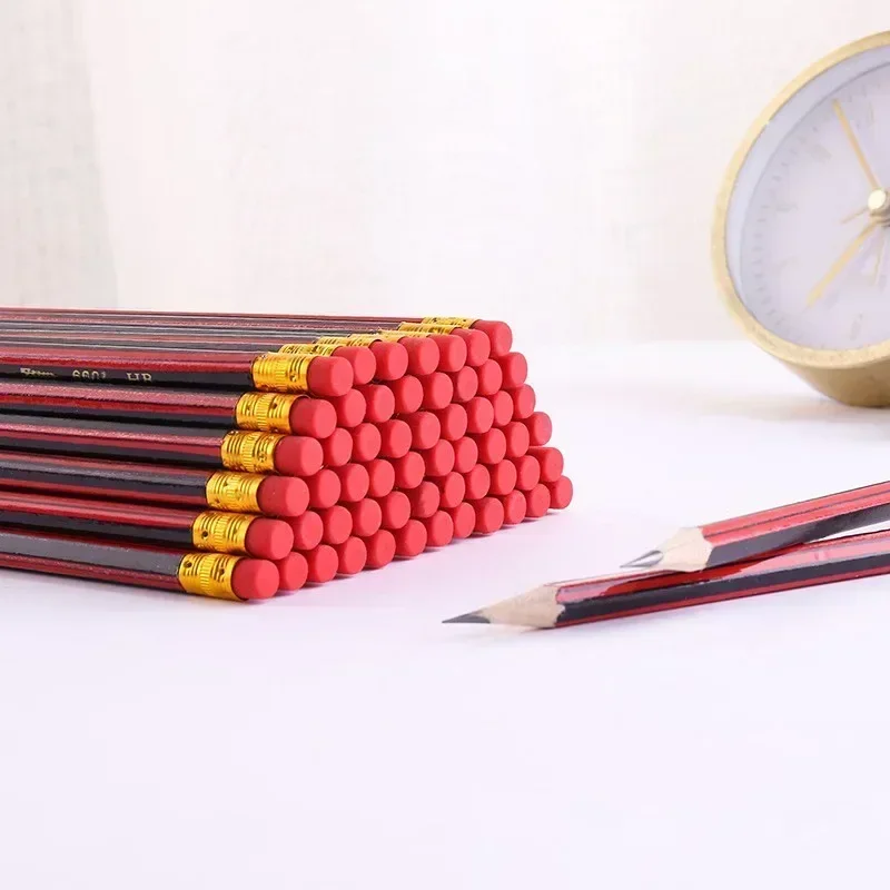 10-50PCS Wooden Lead Pencils for Kids and Adults, HB Pencil with Eraser for Drawing and Writing School Office Writing Stationery