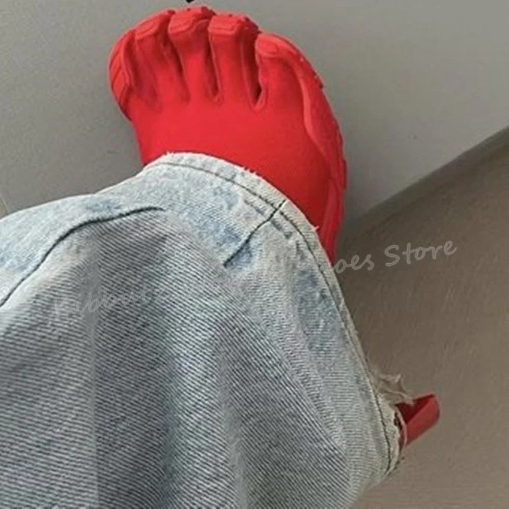 Newest Five Finger Ankle Boots Sexy Chunky Heel Boots Fashion Sexy Runway Banquet Luxury Shoes Hot Girls Spring Novelty Leisure