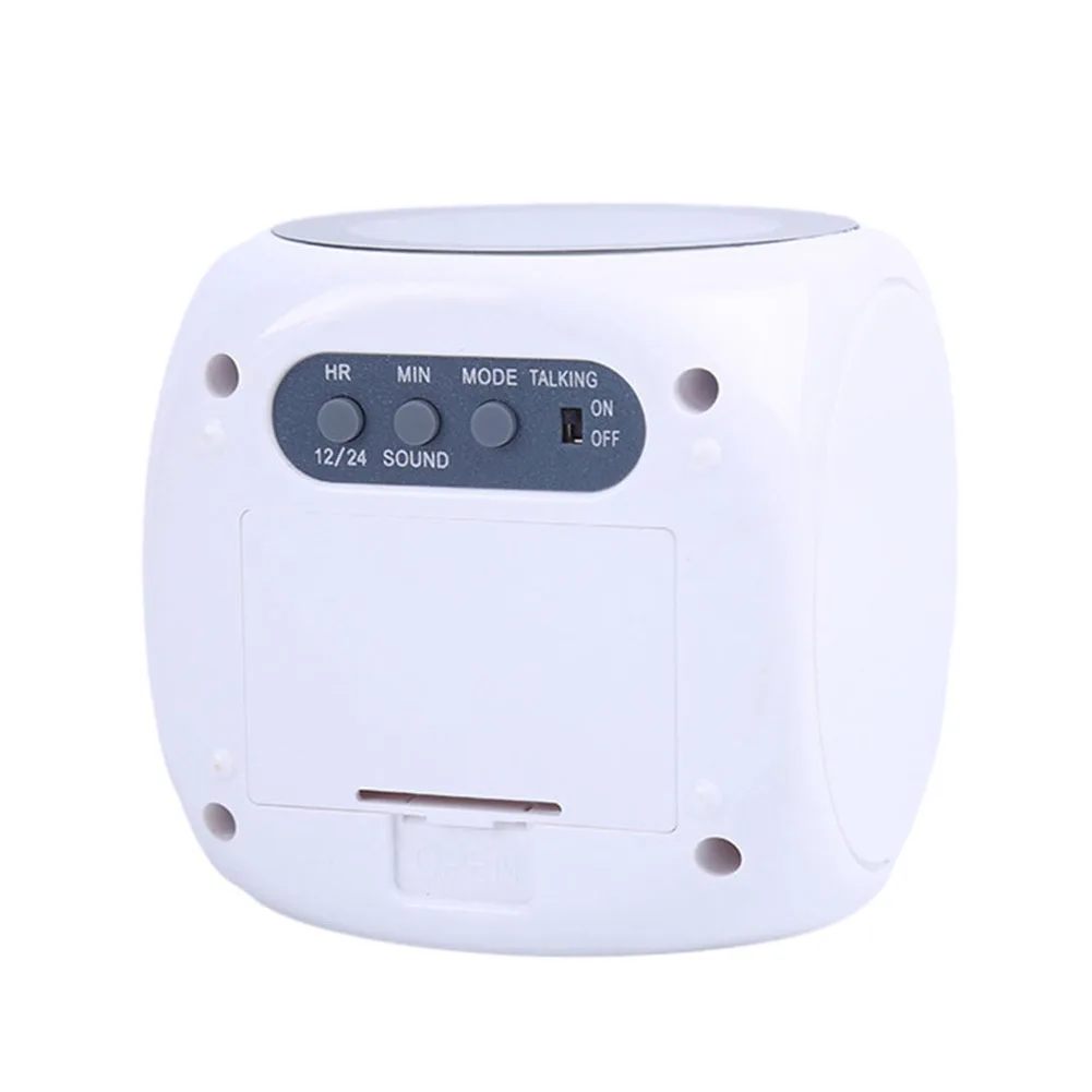 LED Projection Alarm Clock Multifunctional Features Clear Nighttime Projection Temperature Voice Reporting Music Alarm