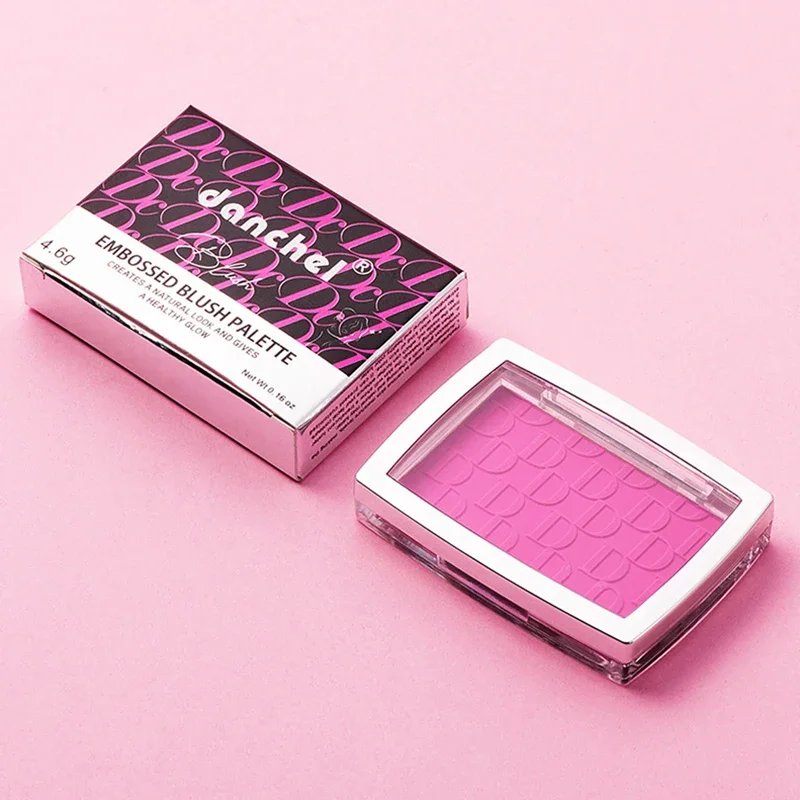 Reliëf Poeder Blush Perzik Roze Koraal Tint Make-Up 3D Relief Blush Palet Bruine Wang Contour Rouge Cosmetica Gezicht Verheldert