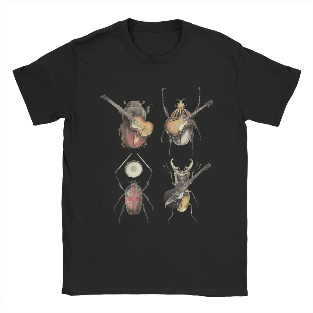 Men\'s The Beatle T Shirts Cotton Tops Hipster Short Sleeve Plus Size Streetwear Round Neck Tees Gift Idea T-Shirts New Arrival