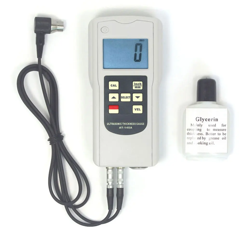 Digital Ultrasonic Thickness Meter AT-140A 0.1mm Resolution 1.2 ~ 200mm