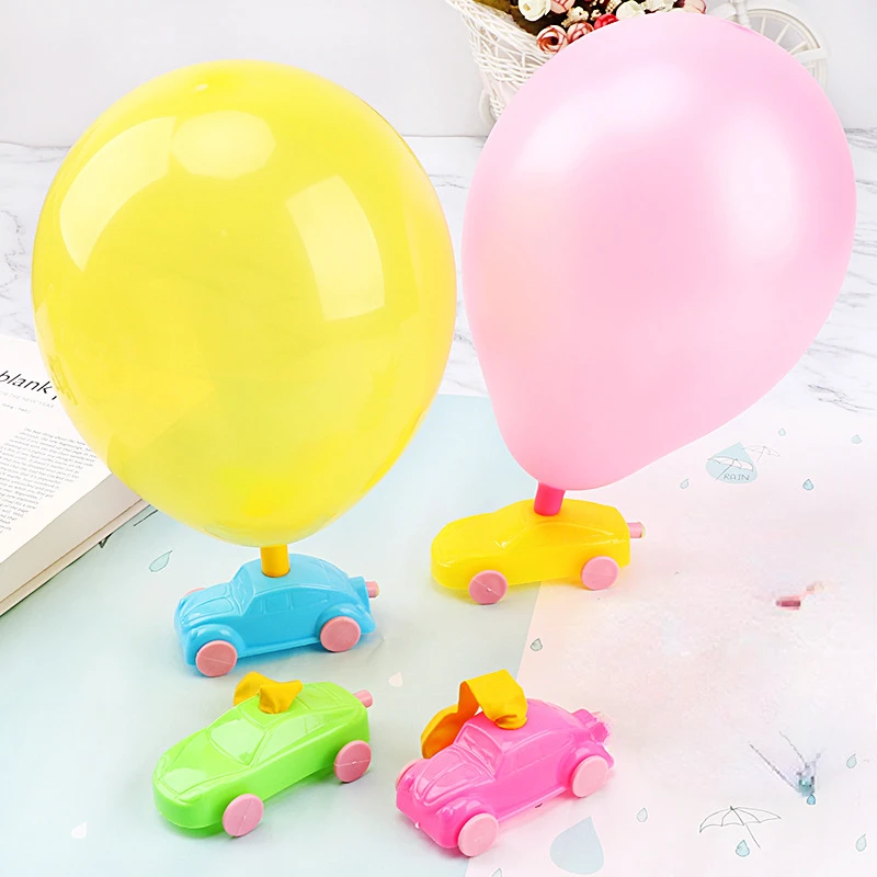 1/4Pcs Creative Balloon Powered Car Toys for Children Party Favors Kids Learning Educational Toys Goodie Bag Pinata Fillers