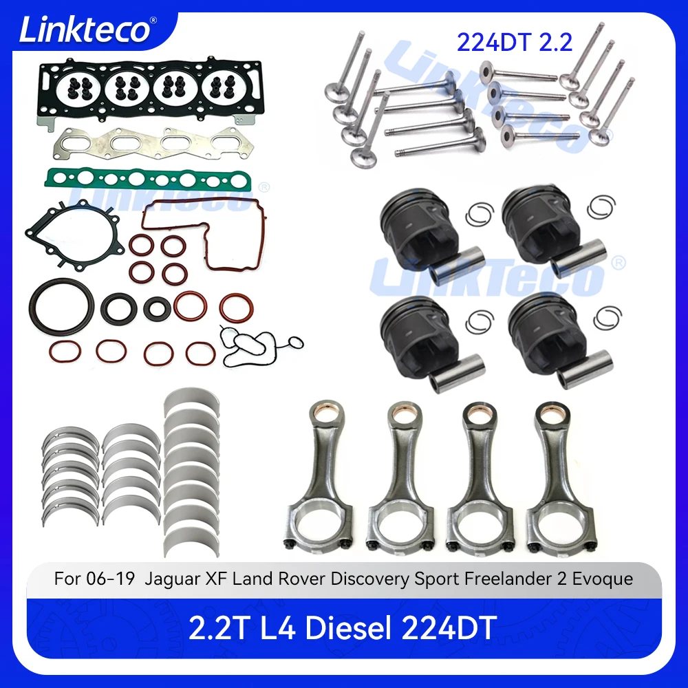 

Engine Piston Ring Main Connecting Rod Bearing Full Gasket Set For 2.2 T L 224DT Jaguar XF Land Rover DiscoverySport Evoque 2.2T