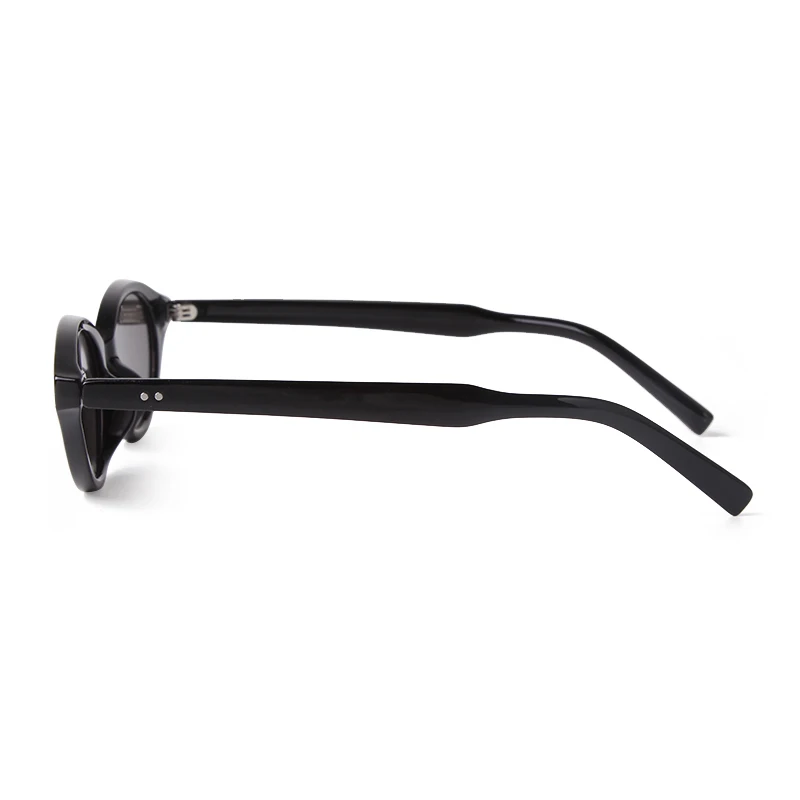 Gray Narrow Cat Eye Women Sunglasses Brand Designer Men Sun Glasses Cateye Rivets Frame Shades Eyewear Female UV Oculos De Sol