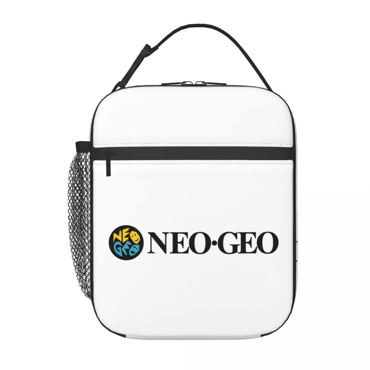 Neo Geo Logo Portable Lunch Boxes  Multifunction Neogeo Arcade Thermal Cooler Food Insulated Lunch Bag School Children Student