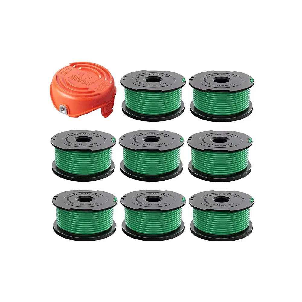 

Nylon Spools Line Kit Spool Cover Cap For Black + Decker Strimmer Line Mowing Wire Spools Garden Grass Weed Cutting Accossy