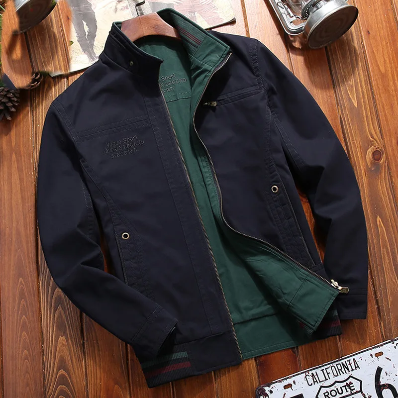 

Men's Double-Sided Wear Business Casual Loose Fit Jacket Middle-Aged Workwear 1906 Business Casual Jacket CleanFit Style